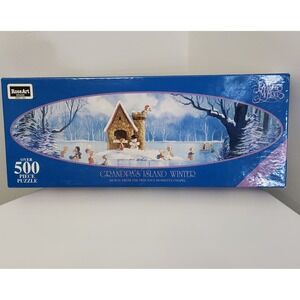 Vtg Rose Art Precious Moments Grandpas Island Winter 500‎ Piece Jigsaw Puzzle